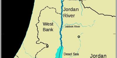 Jordan-floden, middle east kort
