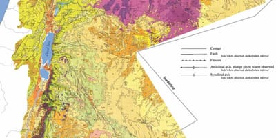 Kort over Jordan geologi