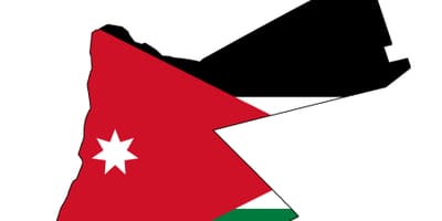Kort over Jordan kort flag